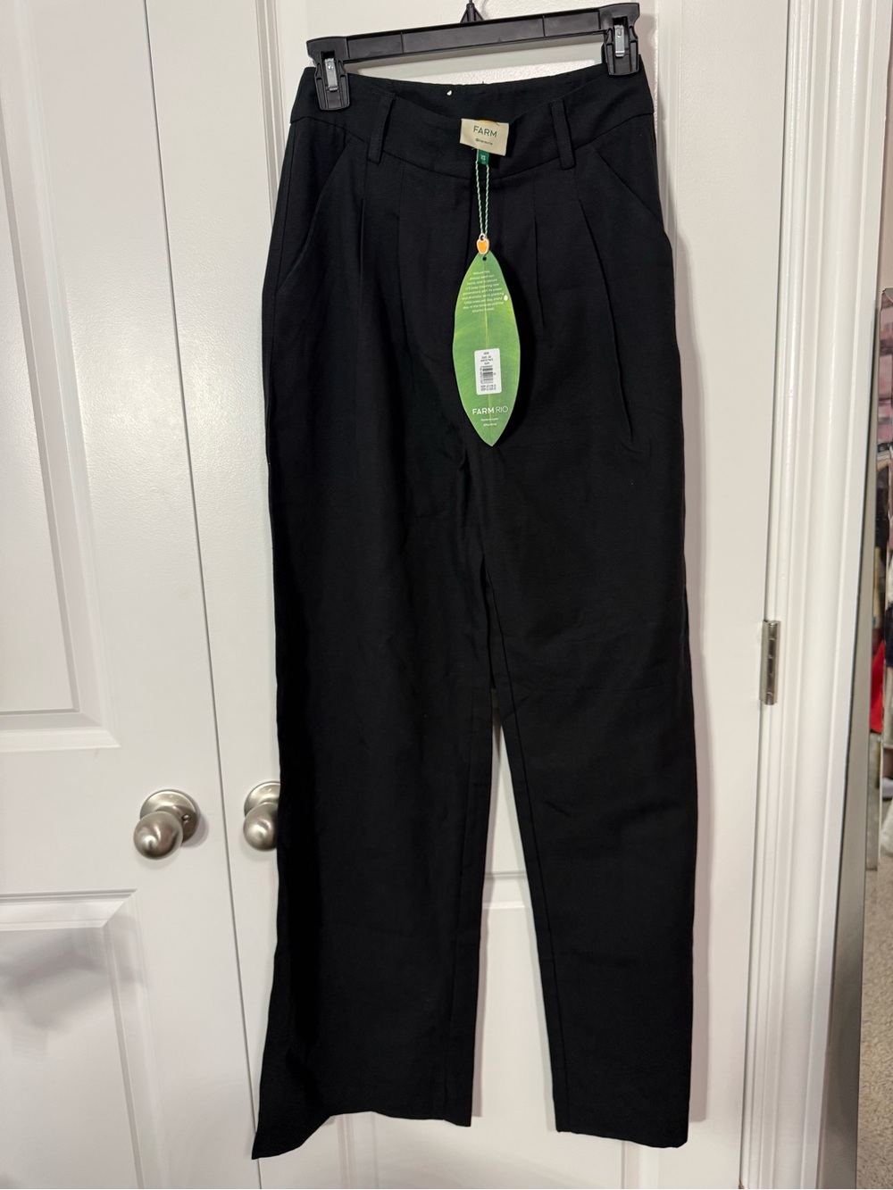 FARM Rio woman’s Black Pleated Tapered Trousers